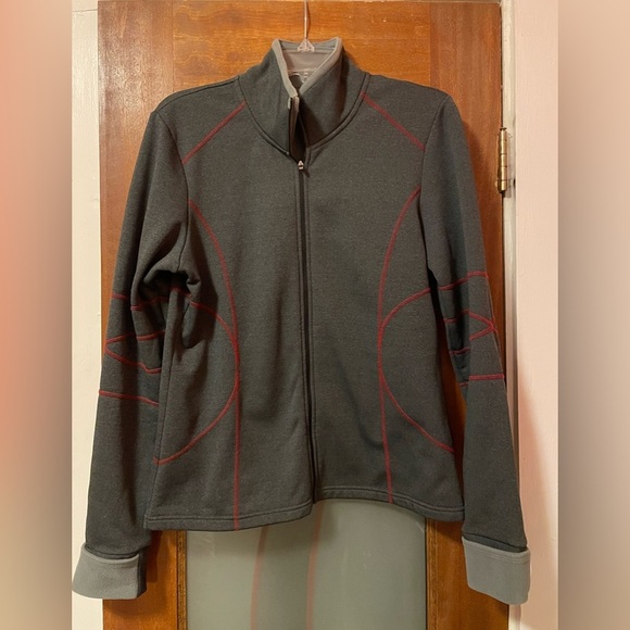 Athleta Women Zip Fleece Workout Gym Jacket-L - Picture 1 of 9